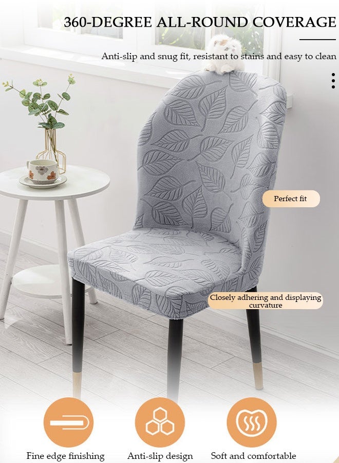 DUNISO 4 Packs Chair Covers, Stretch Jacquard Dining Chair Slipcovers, Removable Washable Chair Protector, Elastic Chair Protector Seat Covers for Hotel Dining Room Ceremony Banquet Wedding Party - Image 4